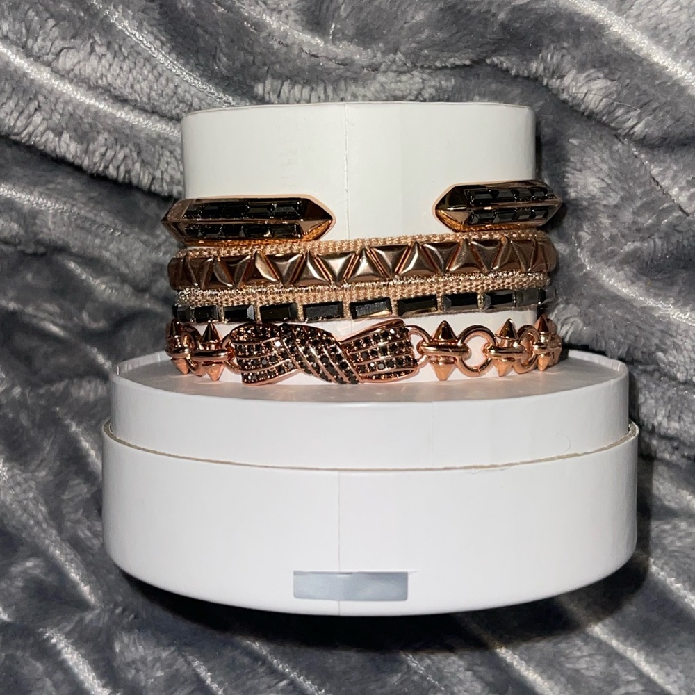 Rose Gold and Silver Bracelet Set